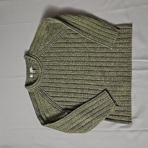 Carolyn Taylor Roll Crew Neck Pullover Sweater sz XL Green Pre-owned